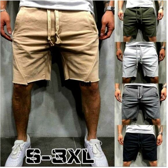 Men's White Large Gym Workout Jersey Knit Shorts - Picture 2 of 7